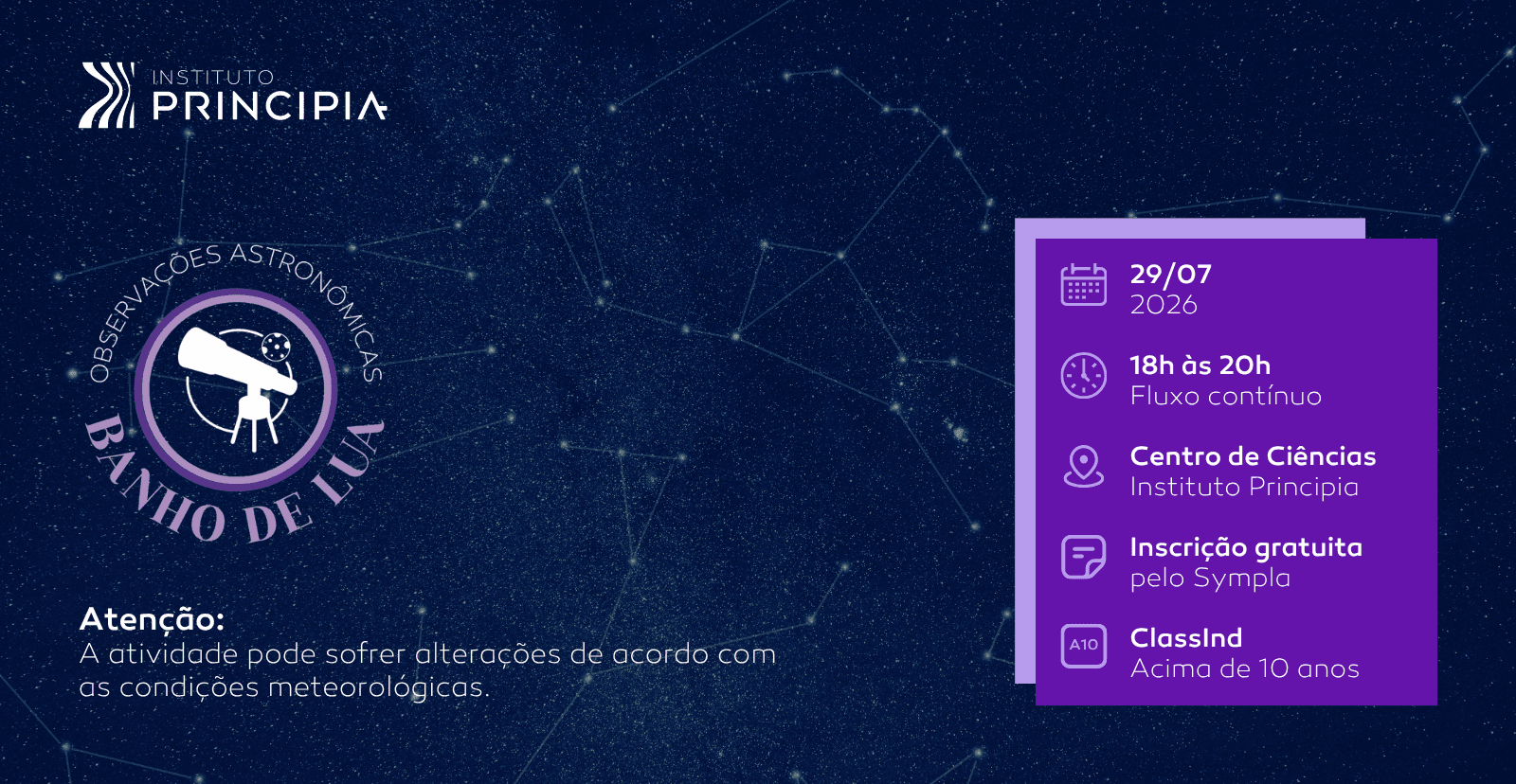 BANHO DE LUA | Observação do céu com telescópios